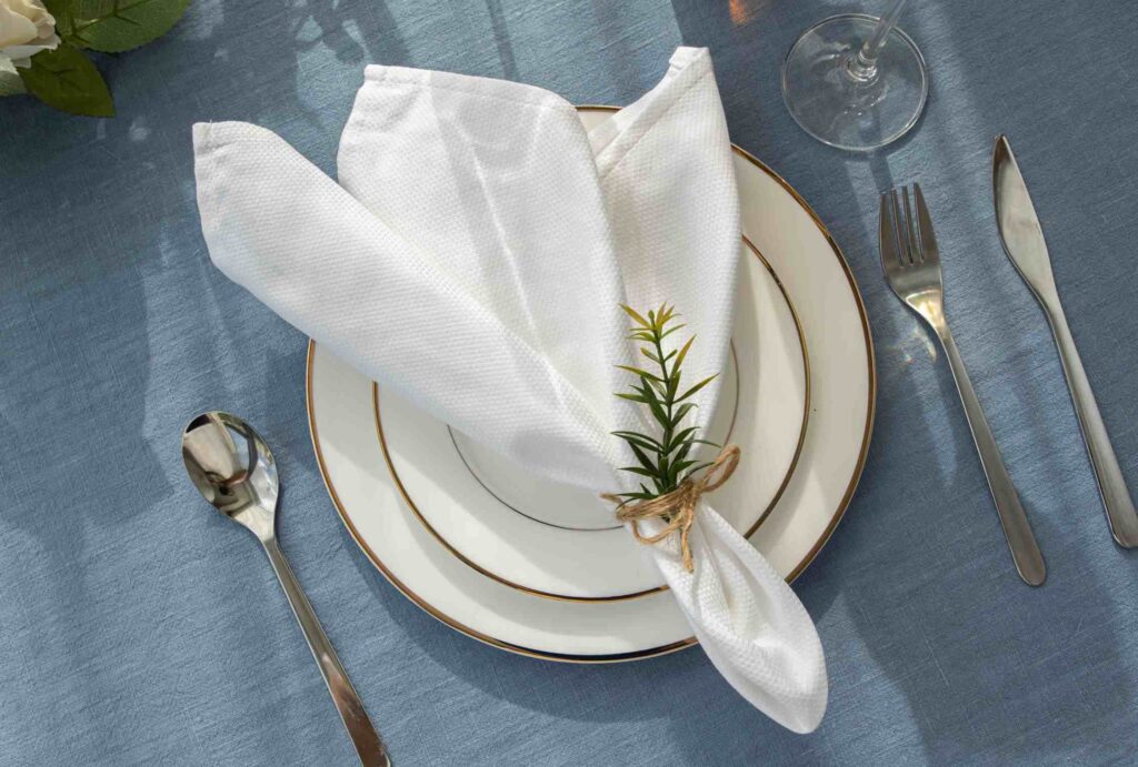 Diamond design 100% pure high-quality cotton jacquard random pattern tablecloth napkin table linen feature picture