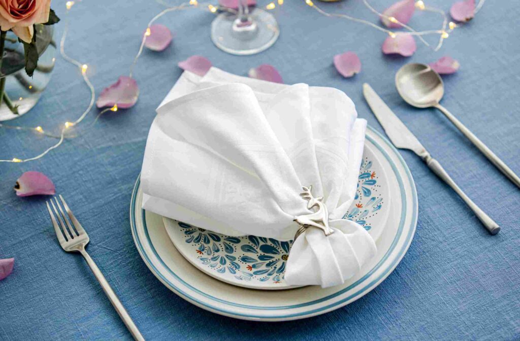 feature new pattern 100% pure cotton napkins available white jacquard luxury napkins table linen US UAE Europe market